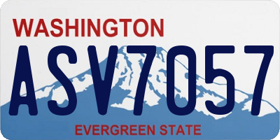 WA license plate ASV7057