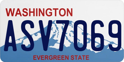 WA license plate ASV7069