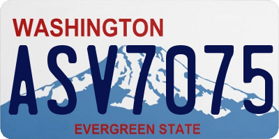 WA license plate ASV7075