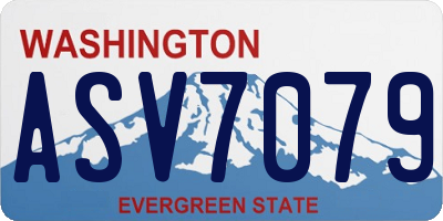 WA license plate ASV7079