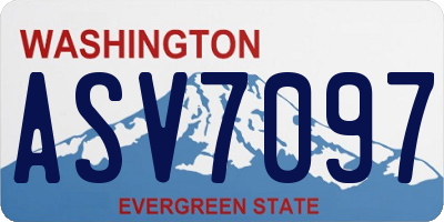WA license plate ASV7097