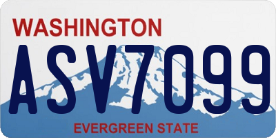 WA license plate ASV7099