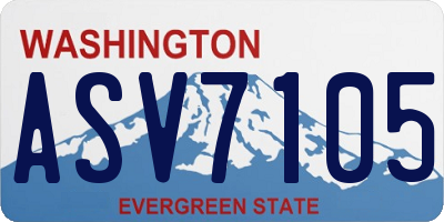 WA license plate ASV7105