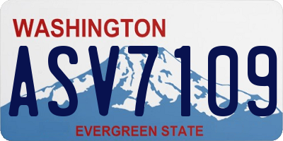 WA license plate ASV7109