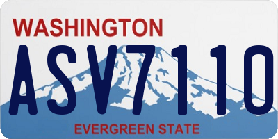 WA license plate ASV7110