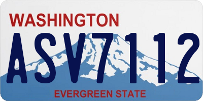 WA license plate ASV7112