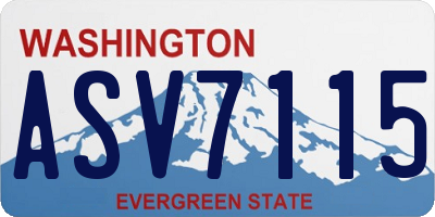 WA license plate ASV7115