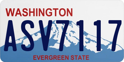 WA license plate ASV7117