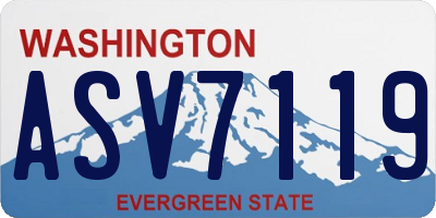 WA license plate ASV7119