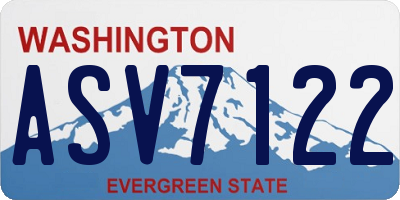 WA license plate ASV7122