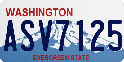 WA license plate ASV7125