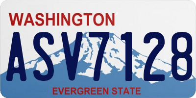 WA license plate ASV7128