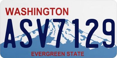 WA license plate ASV7129