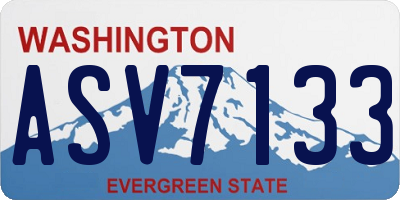 WA license plate ASV7133
