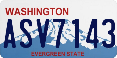 WA license plate ASV7143