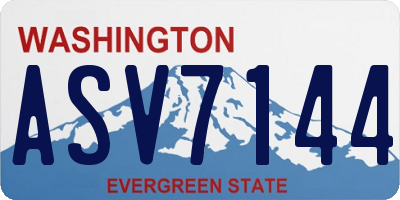 WA license plate ASV7144