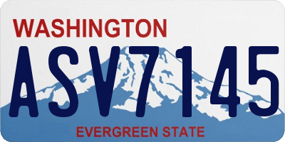 WA license plate ASV7145