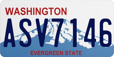 WA license plate ASV7146