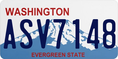 WA license plate ASV7148