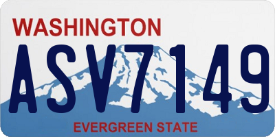 WA license plate ASV7149