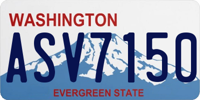 WA license plate ASV7150