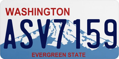 WA license plate ASV7159