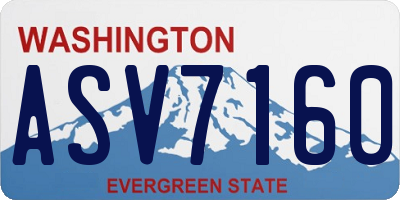 WA license plate ASV7160