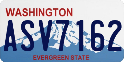 WA license plate ASV7162