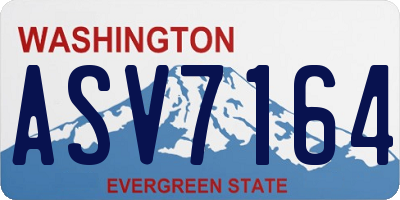 WA license plate ASV7164