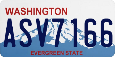 WA license plate ASV7166