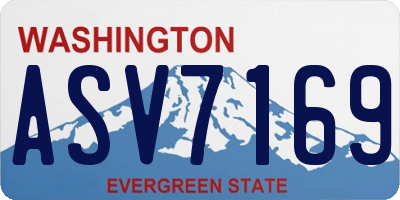WA license plate ASV7169