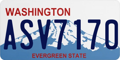 WA license plate ASV7170