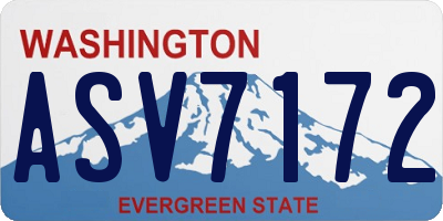 WA license plate ASV7172