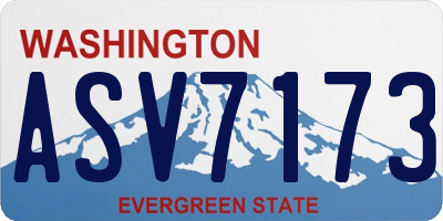 WA license plate ASV7173