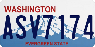 WA license plate ASV7174