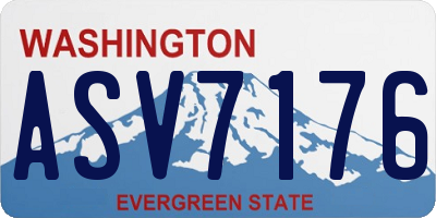 WA license plate ASV7176