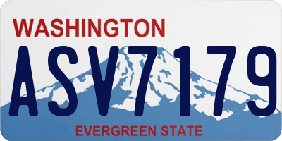 WA license plate ASV7179