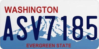 WA license plate ASV7185