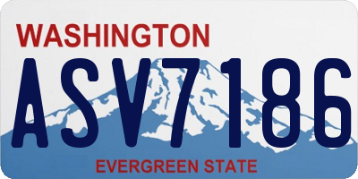WA license plate ASV7186