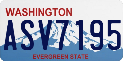 WA license plate ASV7195