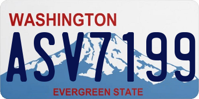 WA license plate ASV7199