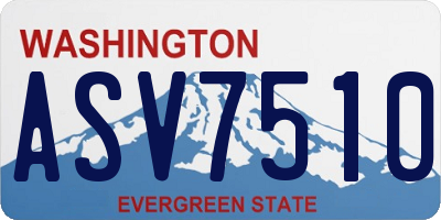 WA license plate ASV7510