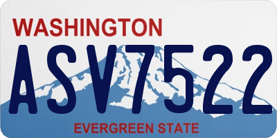 WA license plate ASV7522