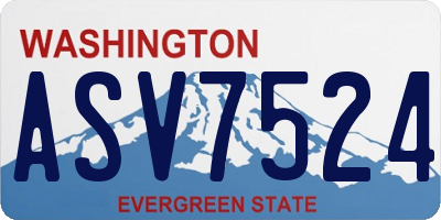 WA license plate ASV7524