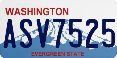 WA license plate ASV7525