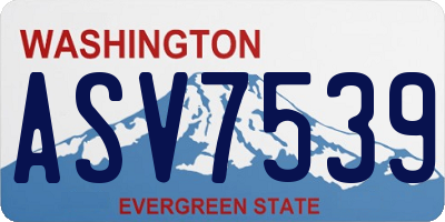 WA license plate ASV7539