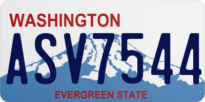 WA license plate ASV7544