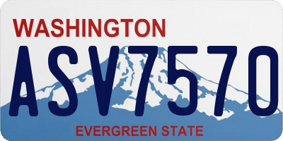 WA license plate ASV7570