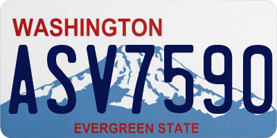 WA license plate ASV7590