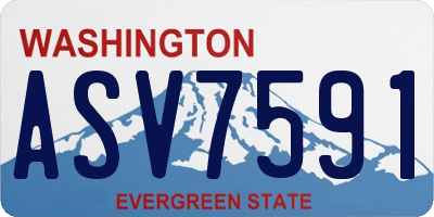 WA license plate ASV7591